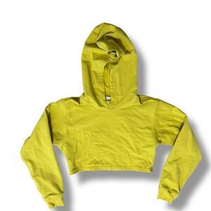 Lululemon All Yours Cropped Hoodie – Neon Color, Size 2